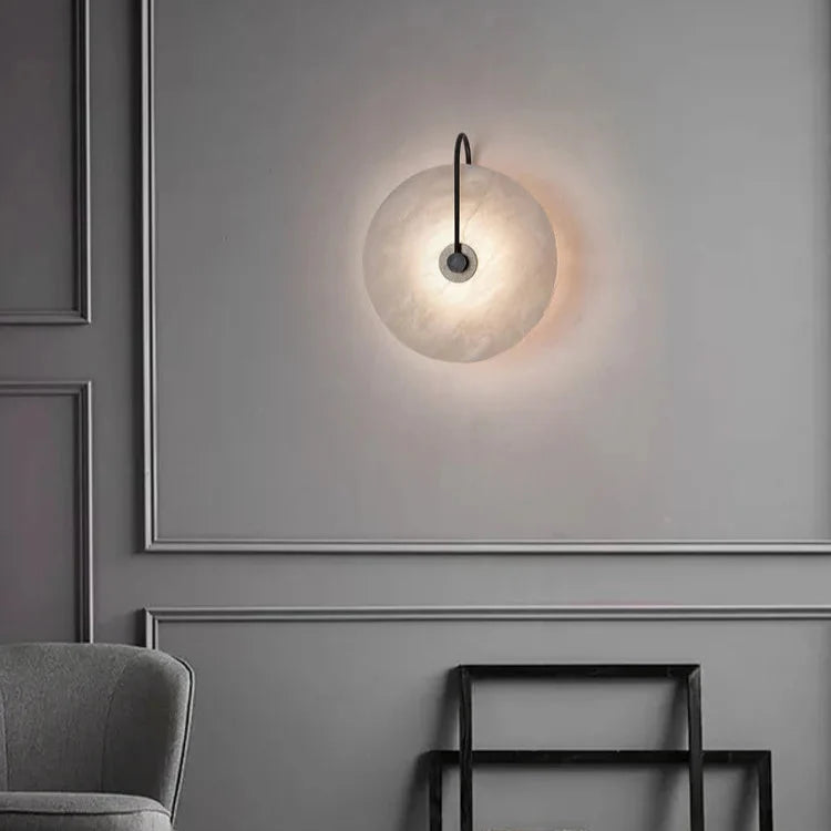 Applique murale vintage ronde en marbre Mon Luminaire™