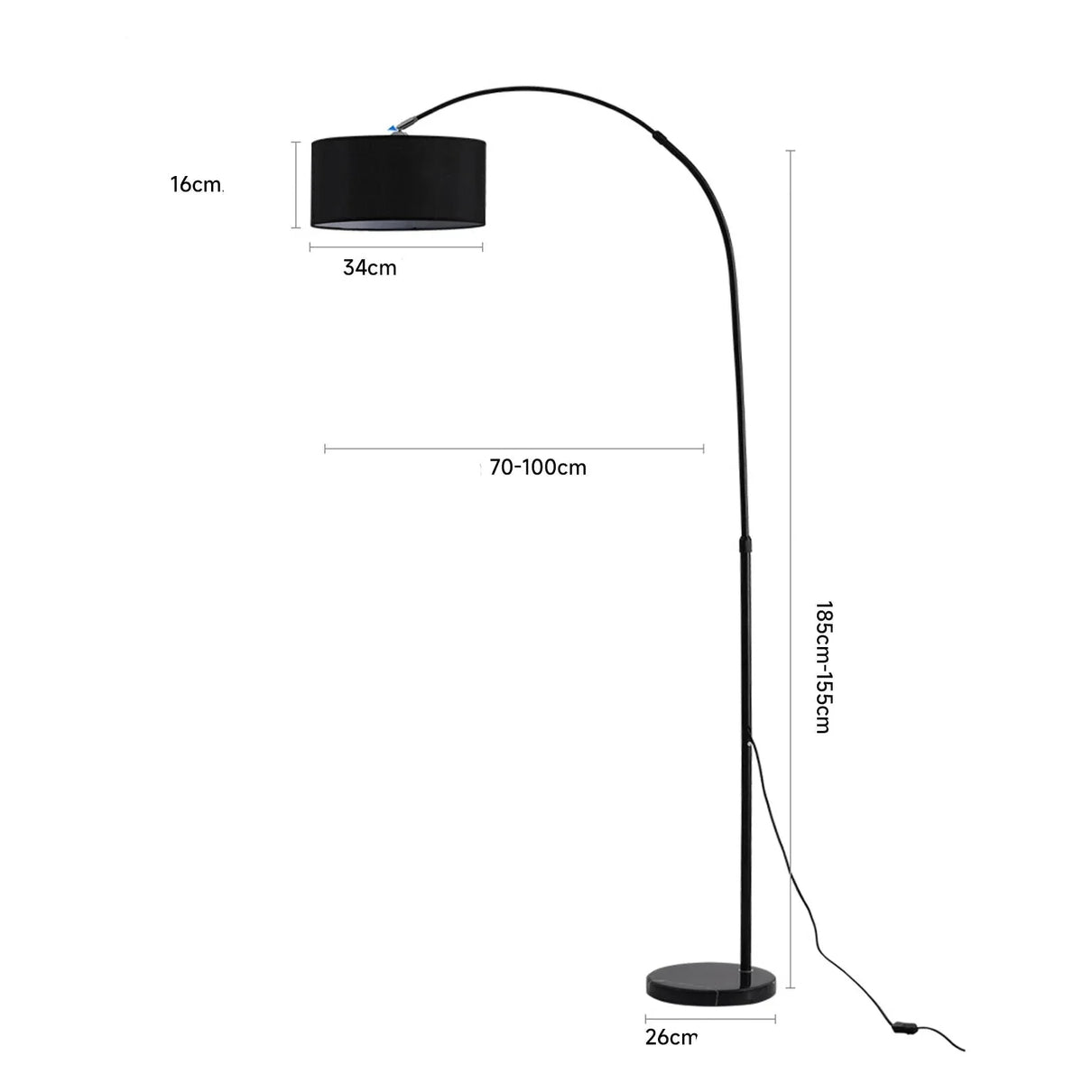 Lampadaire ajustable moderne de salon LED Mon Luminaire™