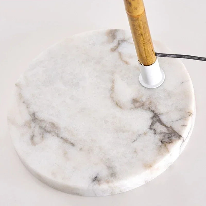 Lampadaire bohème salon arc plissé Maison de la Lumière