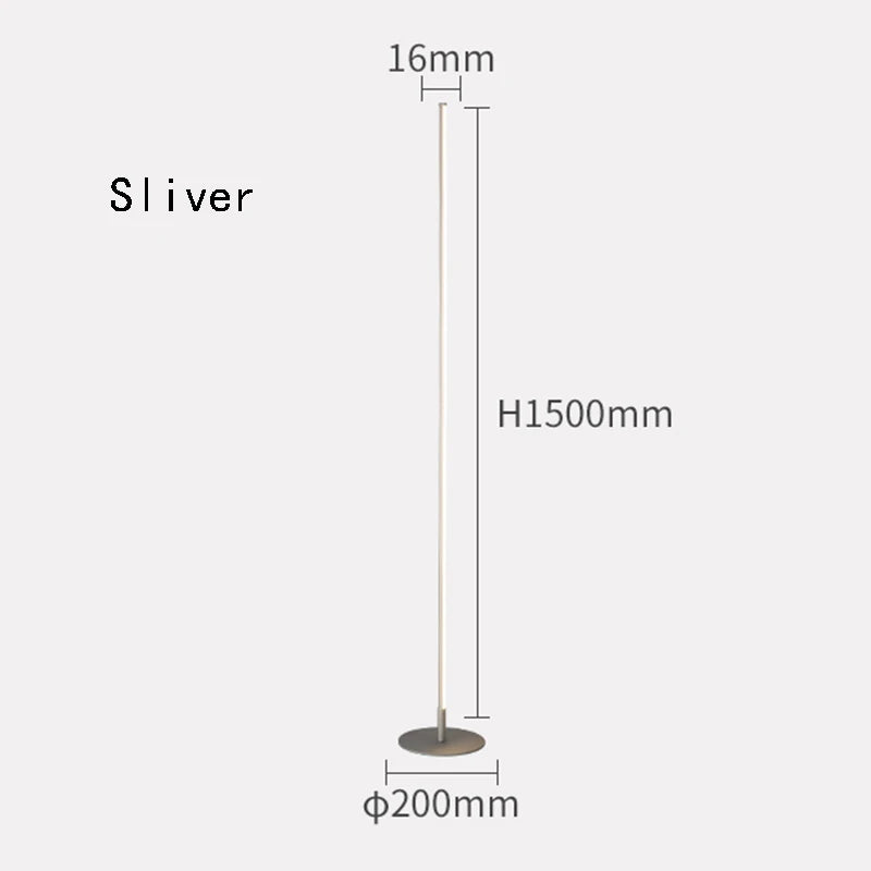 Lampadaire de chambre LED moderne en fer Argenté / Froide Mon Luminaire™