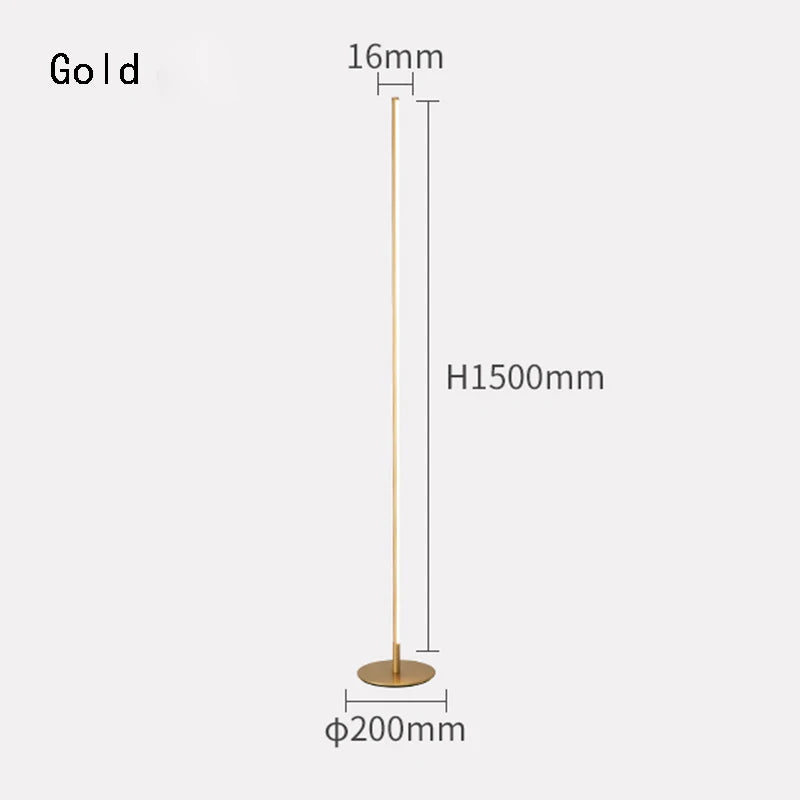Lampadaire de chambre LED moderne en fer Doré / Froide Mon Luminaire™