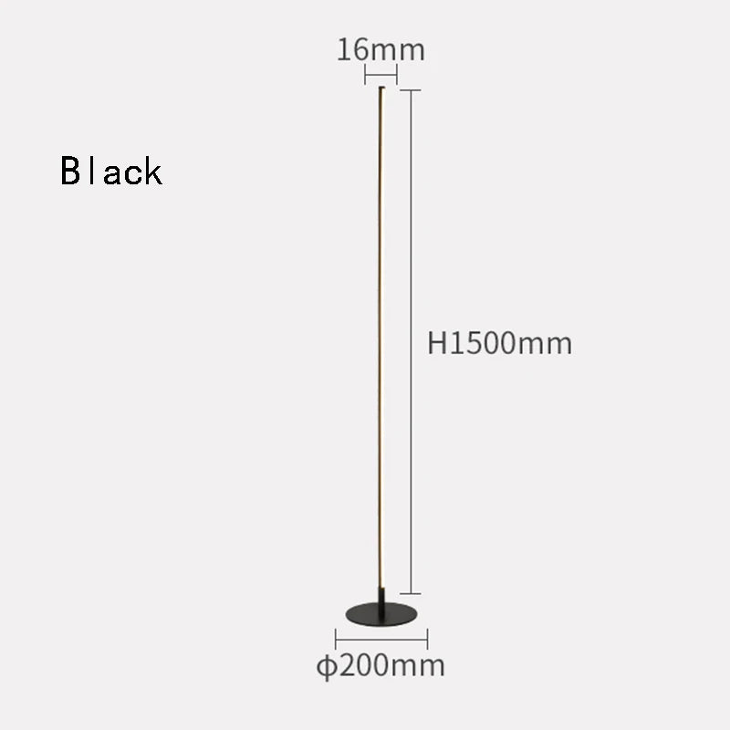 Lampadaire de chambre LED moderne en fer Noir / Froide Mon Luminaire™