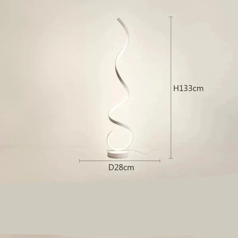 Lampadaire design moderne style serpent Blanc Maison de la Lumière