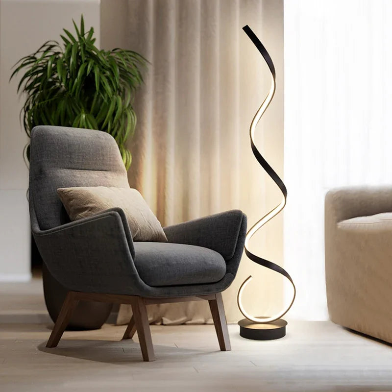 Lampadaire design moderne style serpent Maison de la Lumière