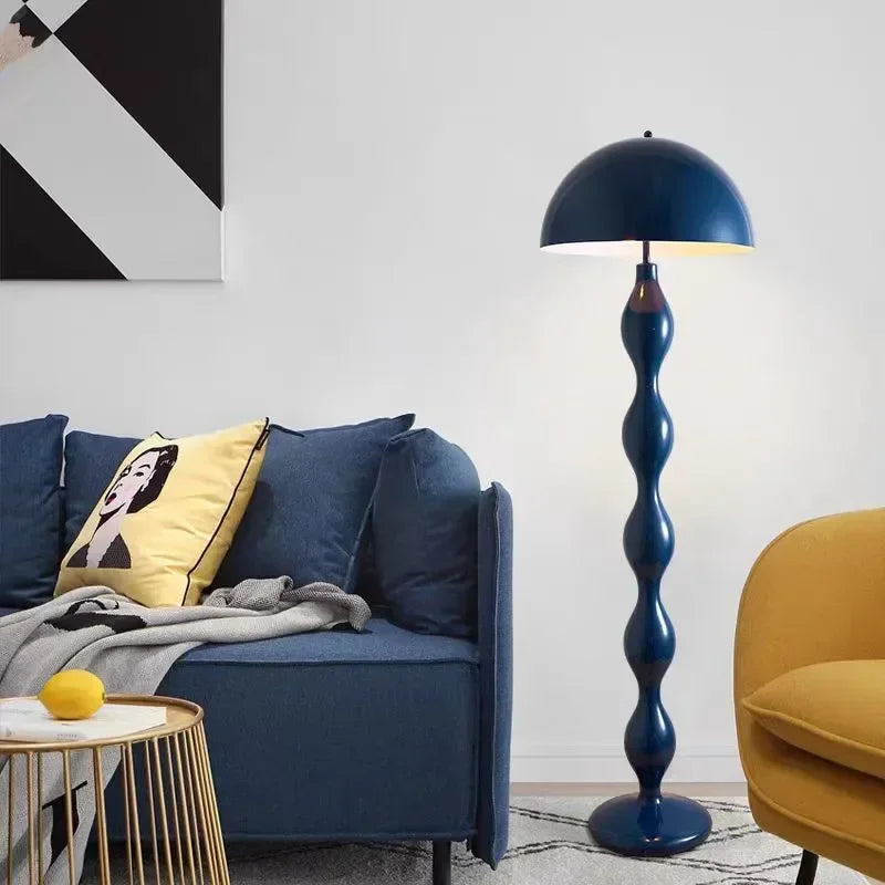 Lampadaire design rétro colonne ondulée Maison de la Lumière