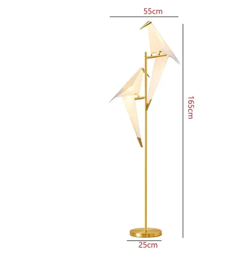 Lampadaire design sculptural oiseaux Maison de la Lumière