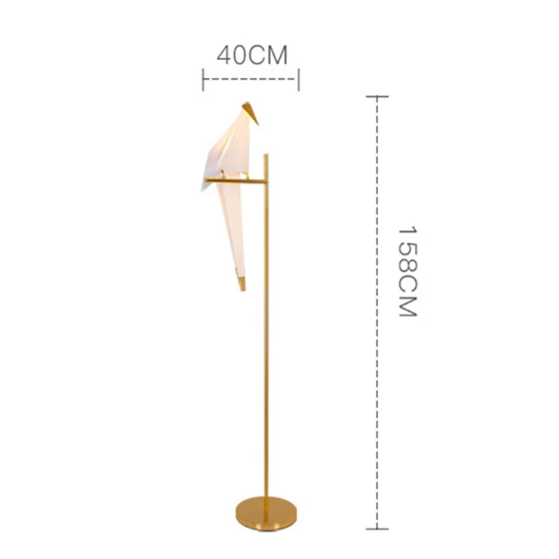 Lampadaire design sculptural oiseaux Maison de la Lumière