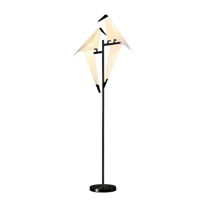 Lampadaire design sculptural oiseaux Maison de la Lumière