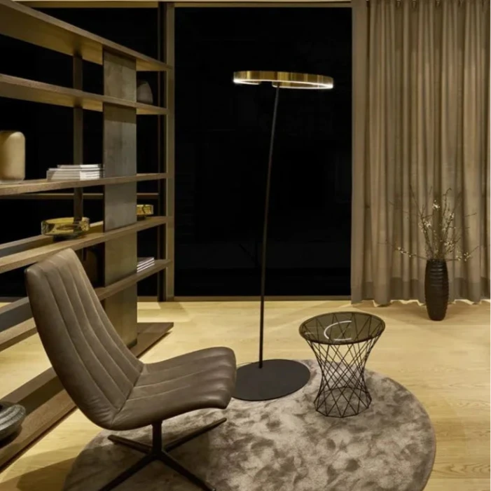 Lampadaire  salon design arc de lune Maison de la Lumière