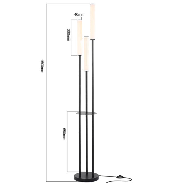 Lampadaire salon minimaliste tube LED Maison de la Lumière