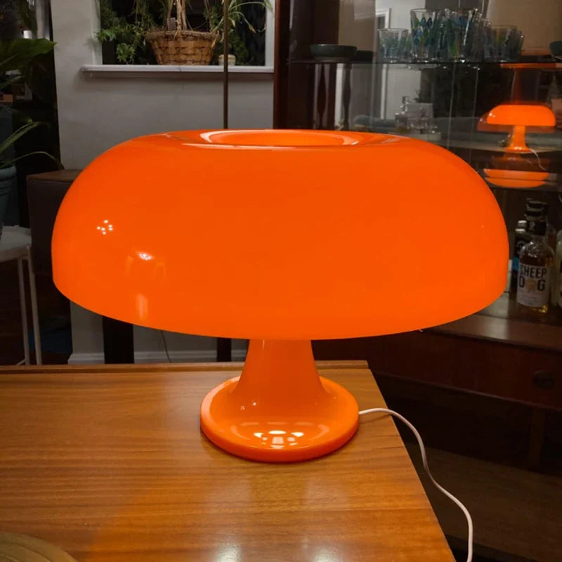 Lampe de chevet champignon retro orange Maison de la Lumière