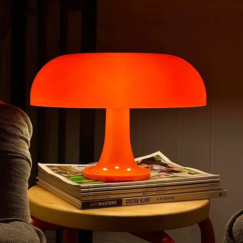 Lampe de chevet champignon retro orange Maison de la Lumière