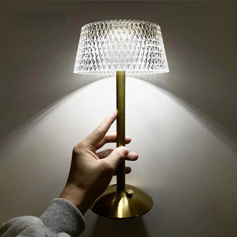 Lampe de chevet LED tricolore crystal rétro Mon Luminaire™