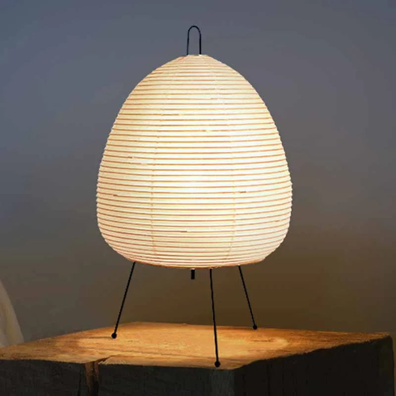 Lampe de chevet style japonais bulbe blanc Maison de la Lumière