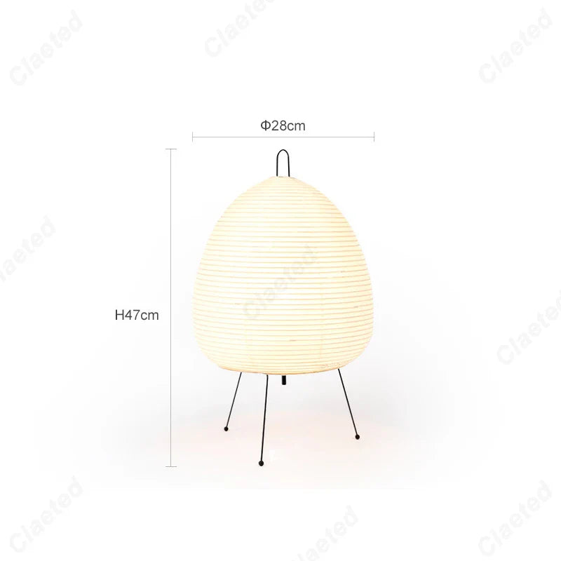 Lampe de chevet style japonais bulbe blanc Maison de la Lumière