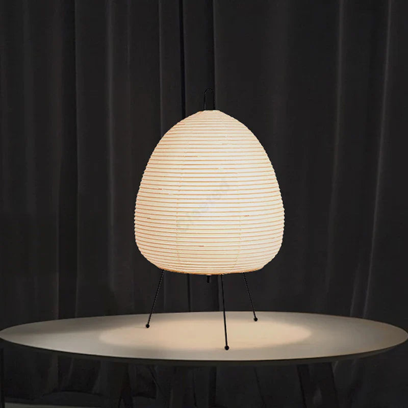 Lampe de chevet style japonais bulbe blanc Maison de la Lumière
