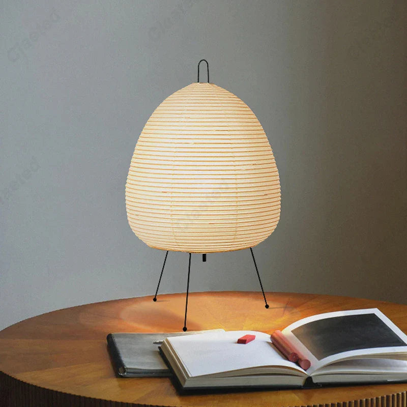 Lampe de chevet style japonais bulbe blanc Maison de la Lumière