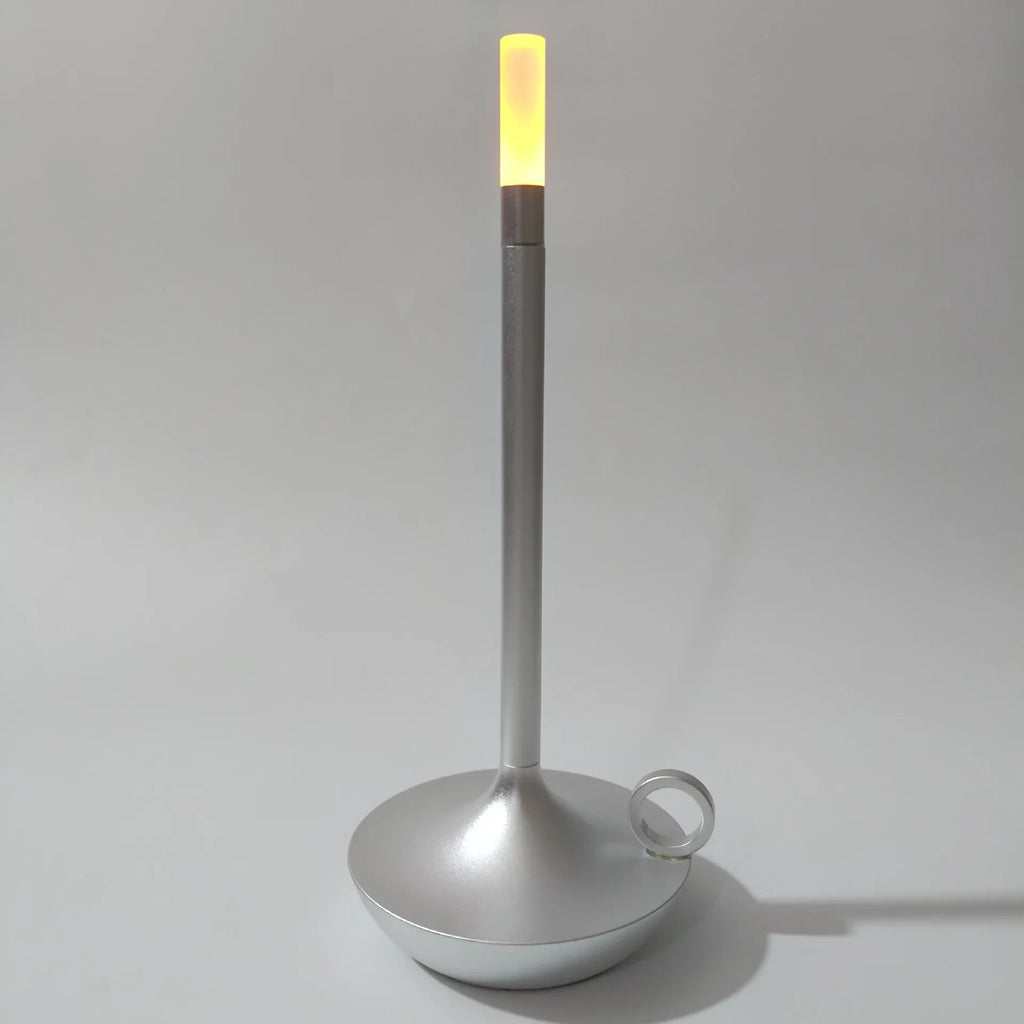 Lampe de table LED candle design argentée Mon Luminaire™