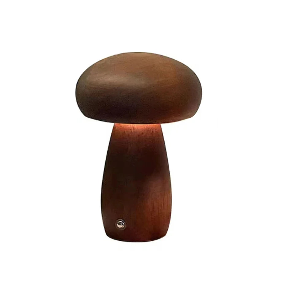 Lampe de table LED champignon en bois Marron XL Mon Luminaire™