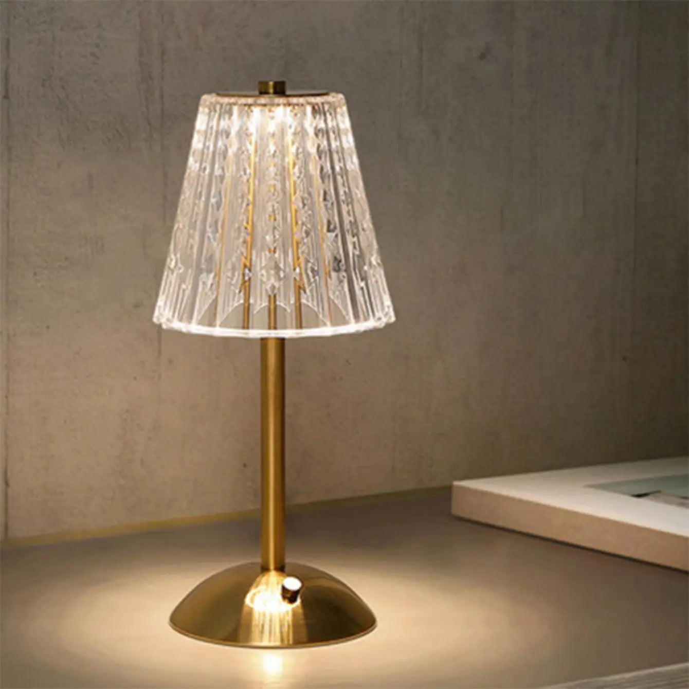 Lampe de table LED rétro en cristal Maison de la Lumière