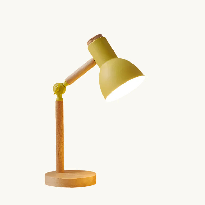 Lampe de table scandinave en bois moderne Jaune Maison de la Lumière