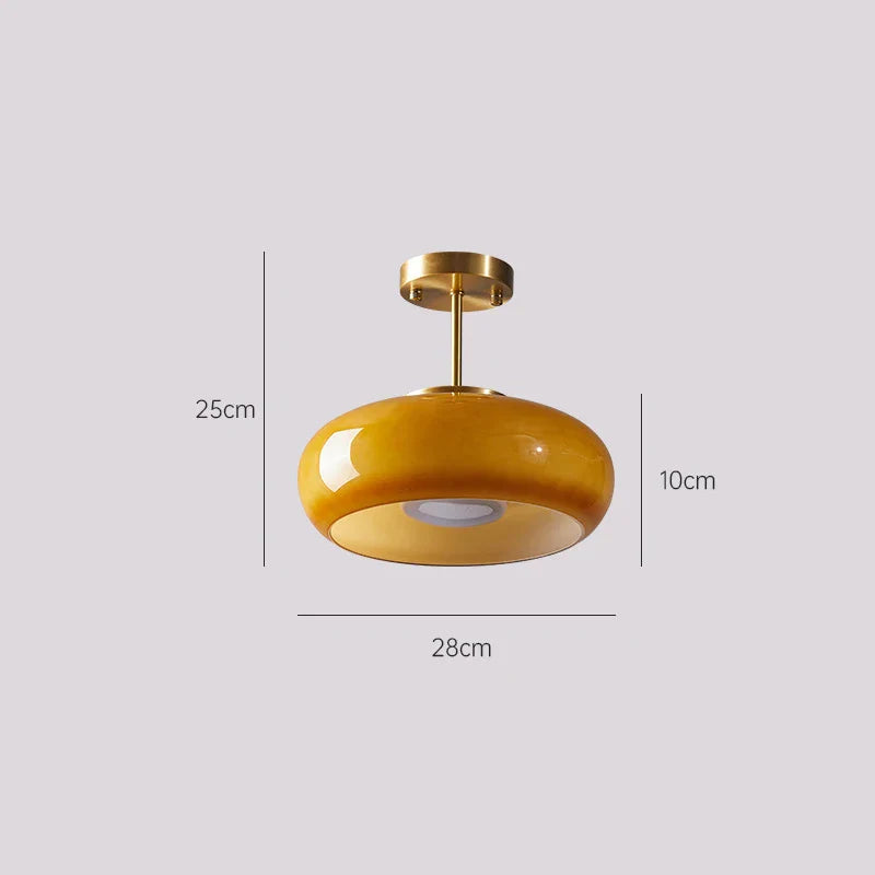 Lampe suspendue en verre au style Bauhaus Jaune / Froide / 28cm Mon Luminaire™