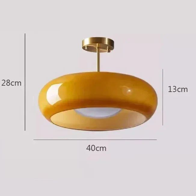 Lampe suspendue en verre au style Bauhaus Jaune / Froide / 40cm Mon Luminaire™
