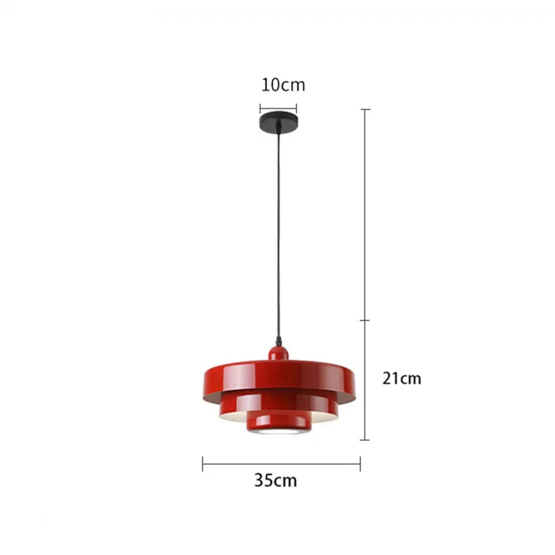 Luminaire LED plafonnier rétro médiéval Rouge Maison de la Lumière