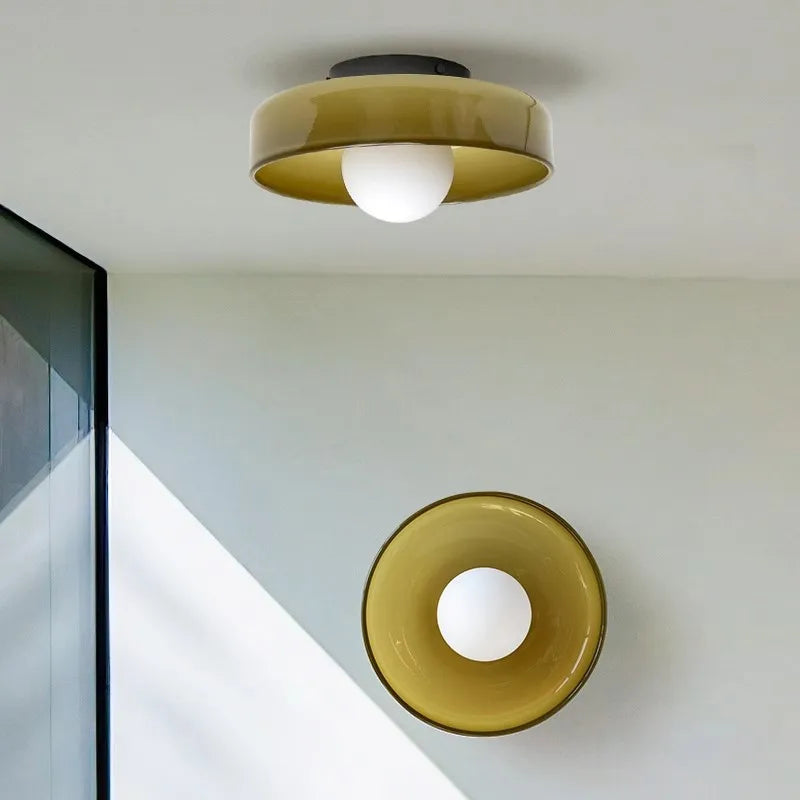 Luminaire plafonnier en verre vintage Beige Mon Luminaire™