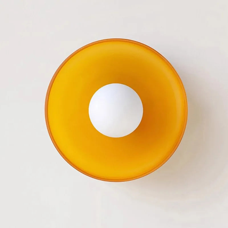 Luminaire plafonnier en verre vintage Jaune Mon Luminaire™