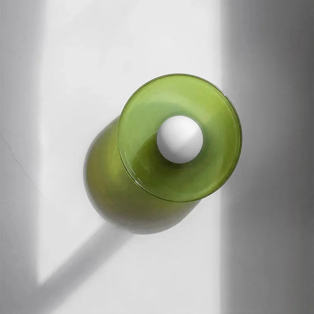Luminaire plafonnier en verre vintage Vert Mon Luminaire™