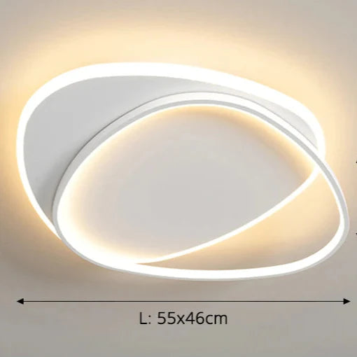 Luminaire plafonnier LED contemporain et élégant Rond blanc 55cm / Blanc chaud (2700–3500K) Mon Luminaire™