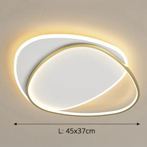 Luminaire plafonnier LED contemporain et élégant Rond doré 45cm / Blanc chaud (2700–3500K) Mon Luminaire™
