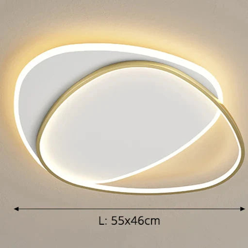 Luminaire plafonnier LED contemporain et élégant Rond doré 55cm / Blanc chaud (2700–3500K) Mon Luminaire™