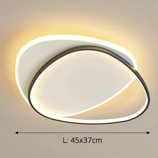 Luminaire plafonnier LED contemporain et élégant Rond noir45cm / Blanc chaud (2700–3500K) Mon Luminaire™