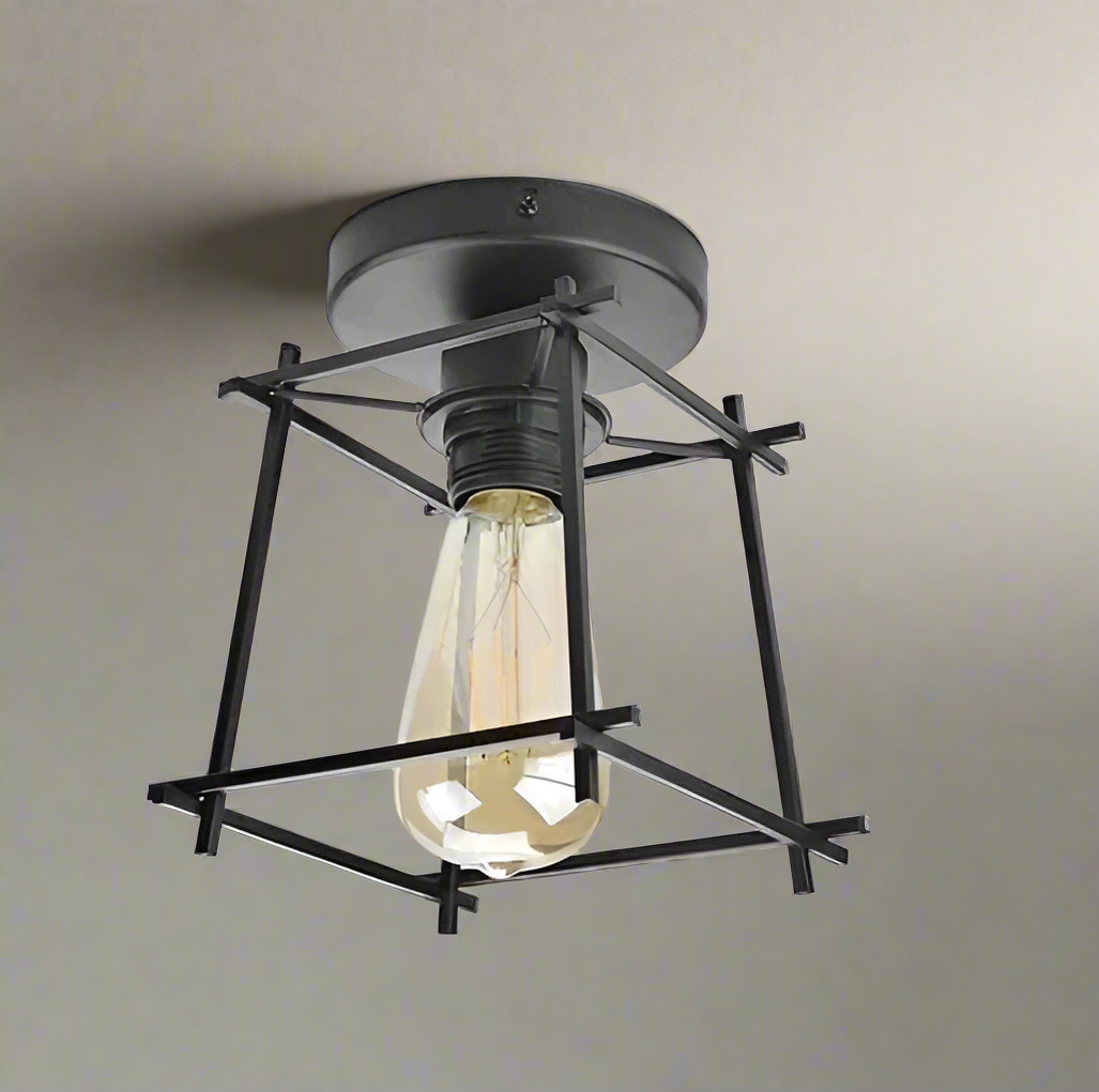 Luminaire plafonnier minimaliste industriel Noir Mon Luminaire™