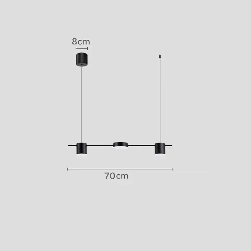 Luminaire plafonnier moderne et élégant LED Noir 3 têtes / Blanc chaud (2700–3500K) Mon Luminaire™
