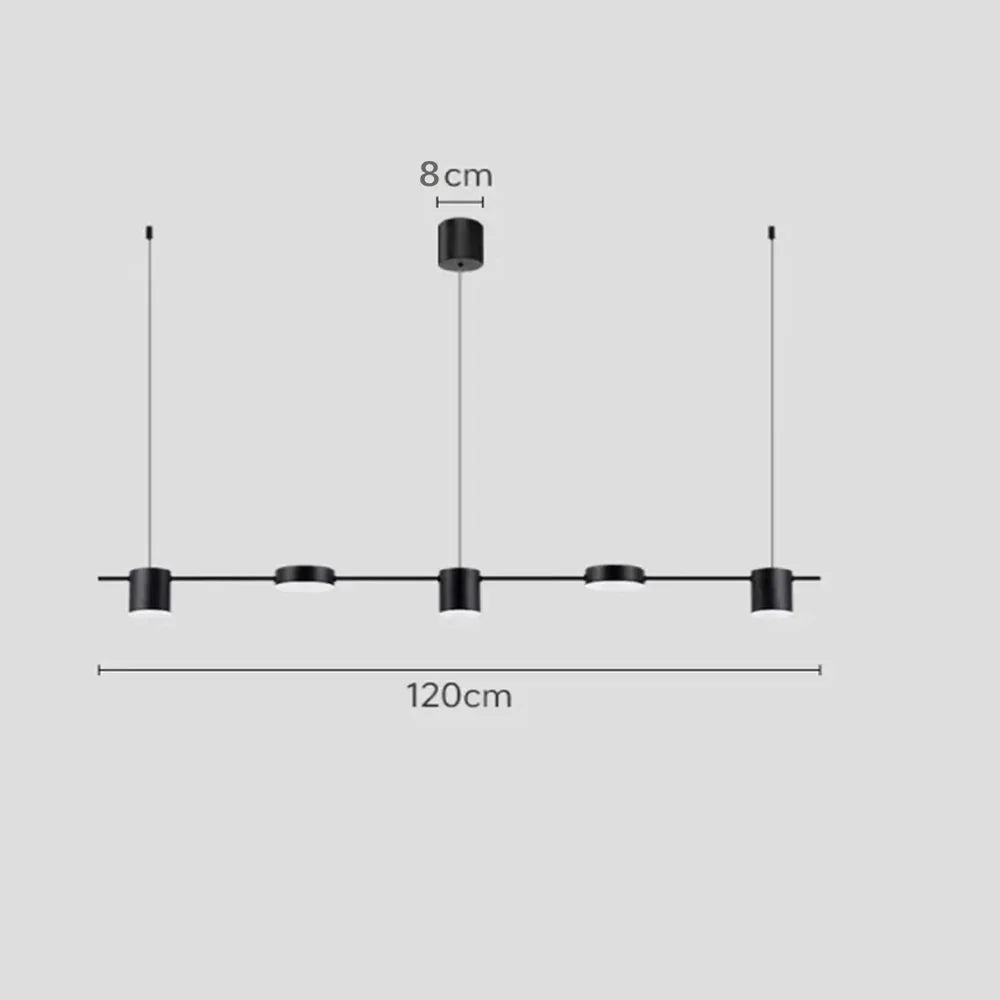 Luminaire plafonnier moderne et élégant LED Noir 5 têtes / Blanc chaud (2700–3500K) Mon Luminaire™