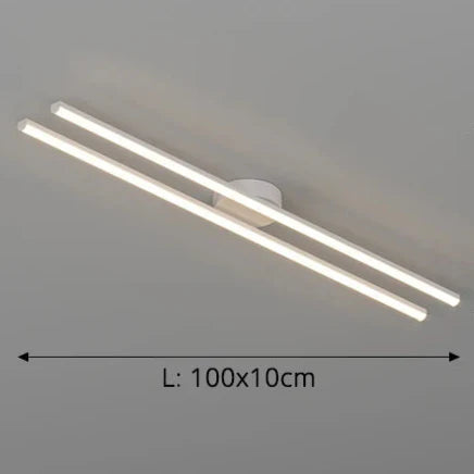 Luminaire plafonnier salon design et moderne 2 blanc 100cm / Standard Mon Luminaire™
