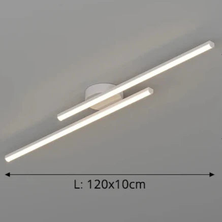 Luminaire plafonnier salon design et moderne 2 blanc 120cm / Standard Mon Luminaire™