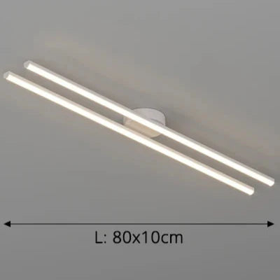 Luminaire plafonnier salon design et moderne 2 blanc 80cm / Standard Mon Luminaire™