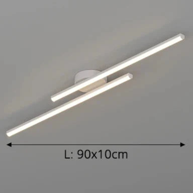 Luminaire plafonnier salon design et moderne 2 blanc 90cm / Standard Mon Luminaire™