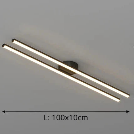 Luminaire plafonnier salon design et moderne 2 noir 100cm / Standard Mon Luminaire™