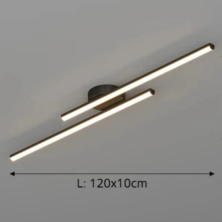Luminaire plafonnier salon design et moderne 2 noir 120cm / Standard Mon Luminaire™
