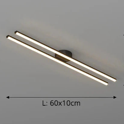 Luminaire plafonnier salon design et moderne 2 noir 60cm / Standard Mon Luminaire™