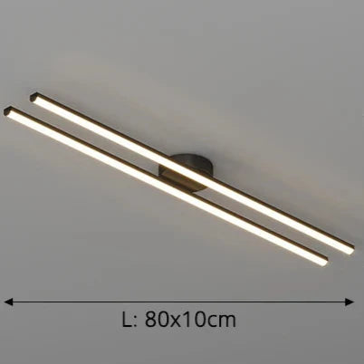 Luminaire plafonnier salon design et moderne 2 noir 80cm / Standard Mon Luminaire™