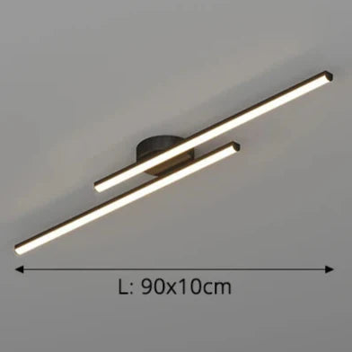 Luminaire plafonnier salon design et moderne 2 noir 90cm / Standard Mon Luminaire™