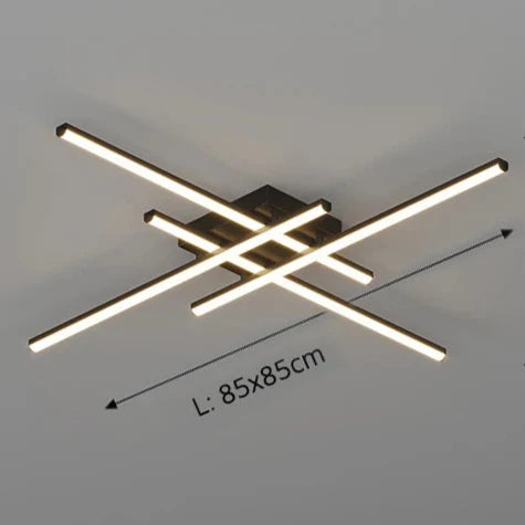 Luminaire plafonnier salon design et moderne 4 noir 85cm / Standard Mon Luminaire™