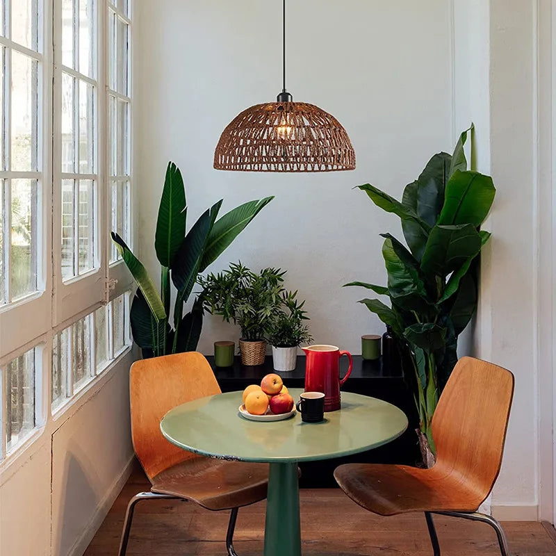 Luminaire plafonnier style japonnais en osier Mon Luminaire™