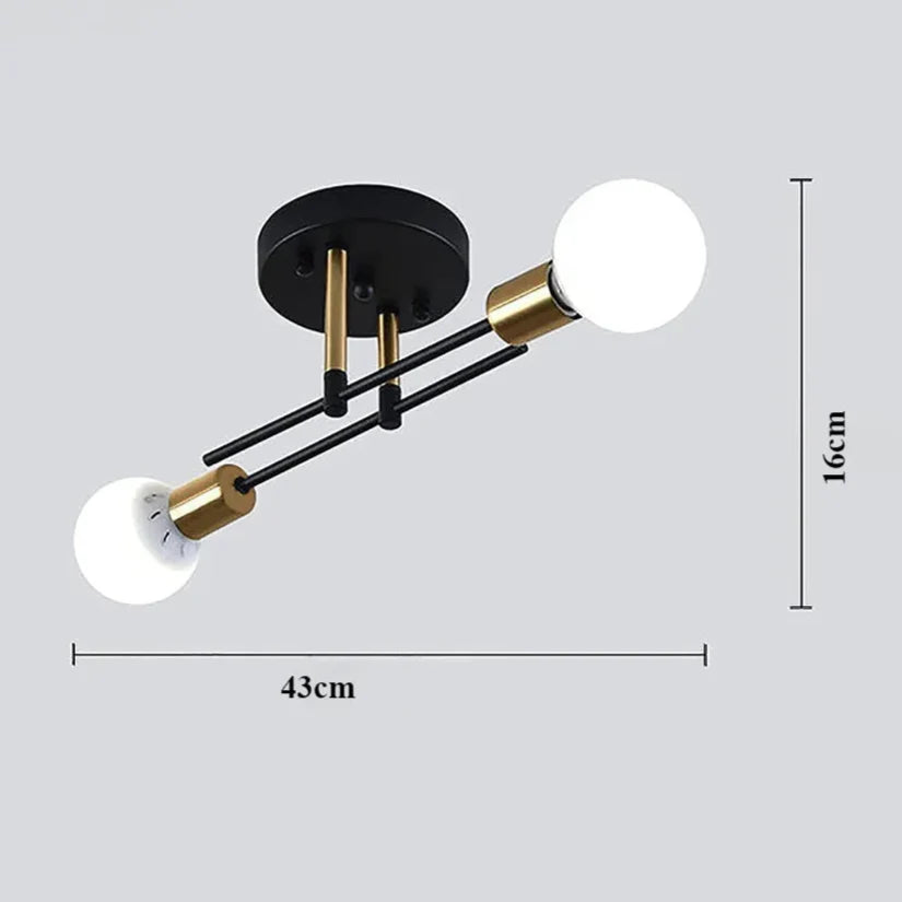 Luminaire plafonnier vintage double salon Mon Luminaire™